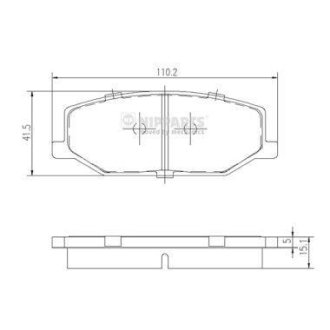 Гальмівні колодки, дискове гальмо (набір) NIPPARTS J3608003