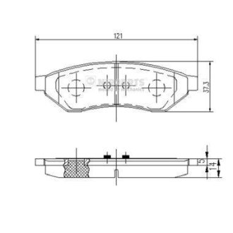 Комплект тормозных колодок, дисковый механизм NIPPARTS J3610902