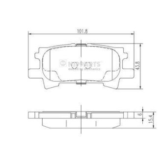 Комплект тормозных колодок, дисковый механизм NIPPARTS J3612031 (фото 1)