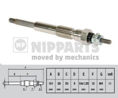 Свічка розжарювання NIPPARTS J5712016