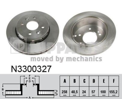 Тормозной диск NIPPARTS N3300327