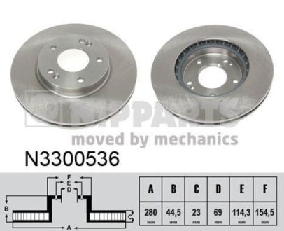 Тормозной диск NIPPARTS N3300536