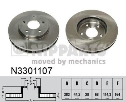 Гальмівний диск NIPPARTS N3301107