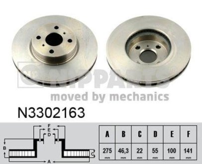 Тормозной диск NIPPARTS N3302163