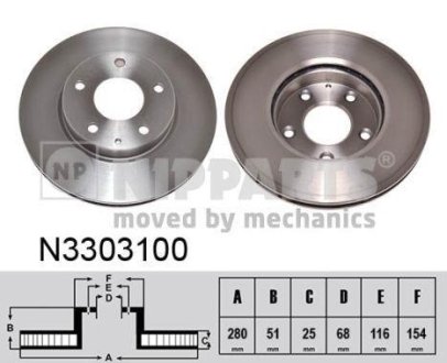 Brake Disc NIPPARTS N3303100