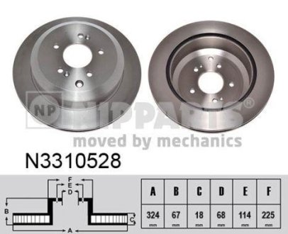 Тормозной диск NIPPARTS N3310528 (фото 1)