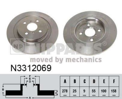 Диск NIPPARTS N3312069