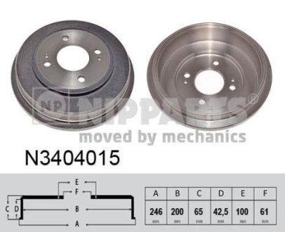 Гальмівний барабан NIPPARTS N3404015