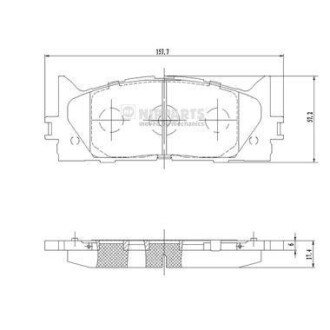 Гальмiвнi колодки дискові NIPPARTS N3602141