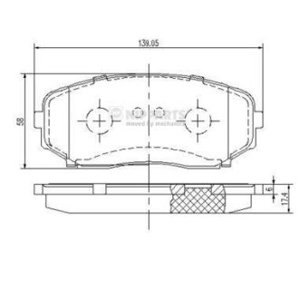 Комплект тормозных колодок, дисковый механизм NIPPARTS N3603070