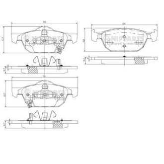 Гальмівні колодки, дискове гальмо (набір) NIPPARTS N3604067