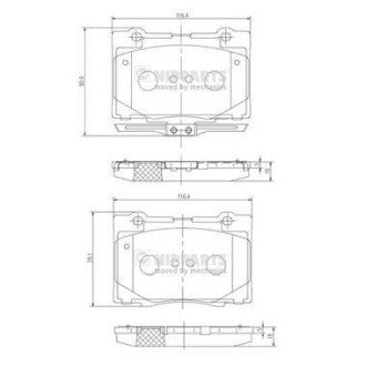 Гальмiвнi колодки дискові NIPPARTS N3604070