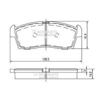 KLOCKI HAMULCOWE SUZUKI ALTO IV (FF) 1.1 SZT NIPPARTS N3608032