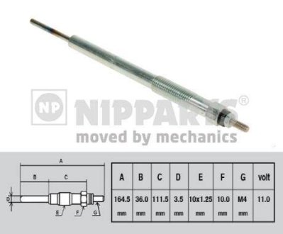 Свічка розжарювання NIPPARTS N5710304