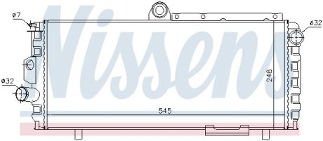 Радіатор, охолодження двигуна NISSENS 60010