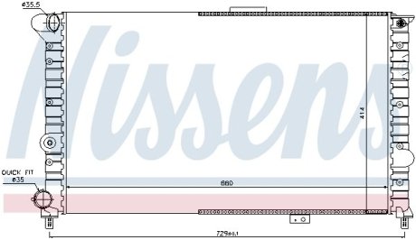 Радиатор, охлаждение двигател NISSENS 60054