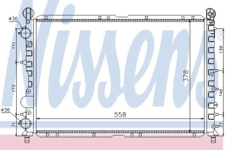 Радіатор, охолодження двигуна NISSENS 60057