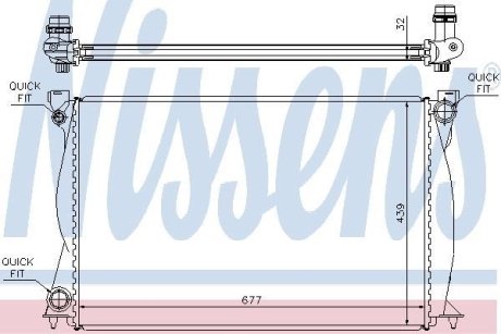 Радиатор, охлаждение двигател NISSENS 60231A