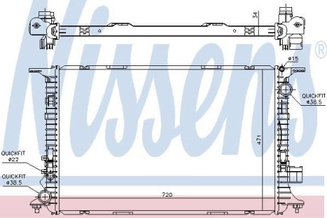 Радіатор охолодження NISSENS 60326