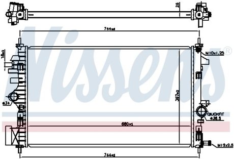 CHЈODNICA WODY OPEL INSIGNIA 1,6D/2,0D 08- NISSENS 606047