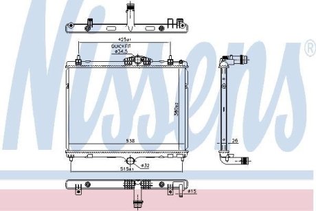 Радиатор системы охлаждения NISSENS 606055