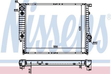 Радіатор, охолодження двигуна NISSENS 60618A