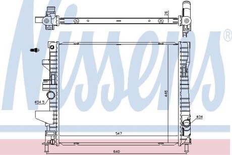 FORD Радіатор системи охолодження двигуна FOCUS III 1.0 12- NISSENS 606446