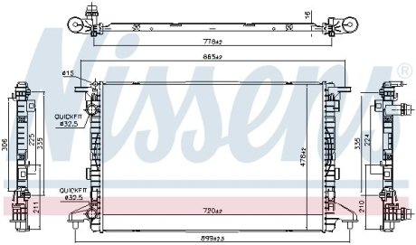 Радиатор системы охлаждения NISSENS 606463