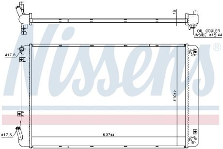 Радіатор двигуна NISSENS 606608