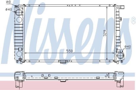 Радіатор, охолодження двигуна NISSENS 60744A