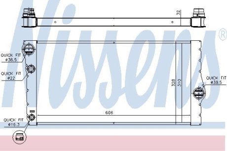 Радиатор системы охлаждения NISSENS 60769