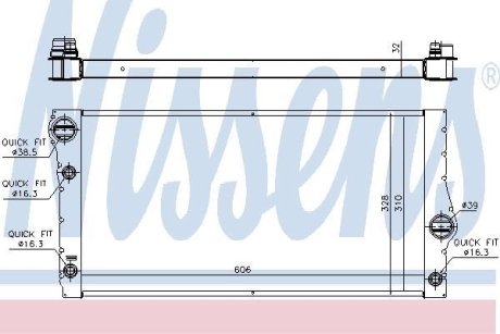 Радиатор системы охлаждения NISSENS 60775