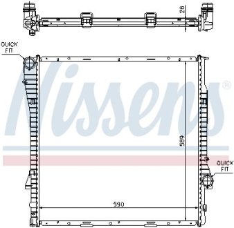 Радиатор, охлаждение двигател NISSENS 60789A