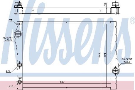 Радиатор системы охлаждения NISSENS 60823