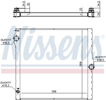 Радиатор системы отопления салона NISSENS 60825