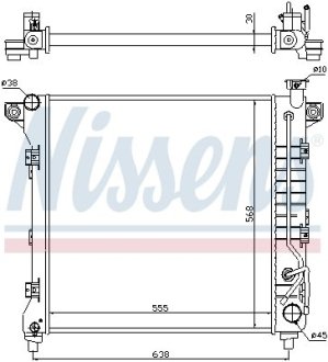 Радиатор, охлаждение двигател NISSENS 60998