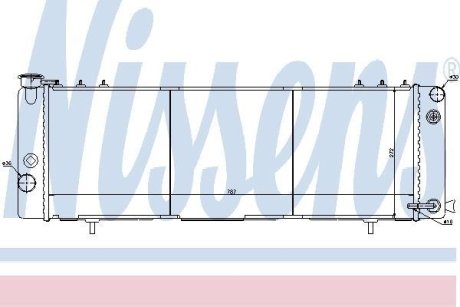 Радіатор, охолодження двигуна NISSENS 61001