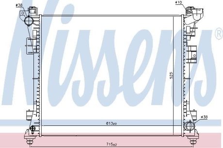 Радиатор, охлаждение двигателя NISSENS 61034