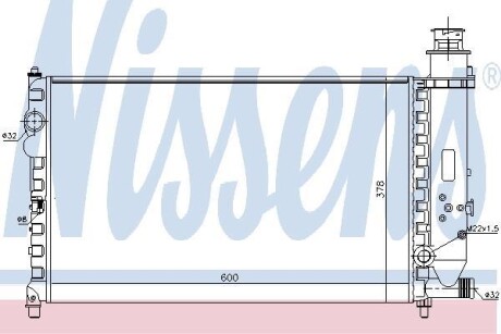 Радіатор охолодження NISSENS 61160