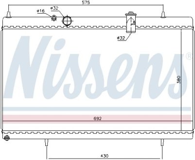 Радіатор системи охолодження NISSENS 61271