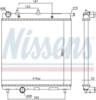 Радіатор системи охолодження NISSENS 61277