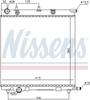 Радіатор системи охолодження NISSENS 61284 (фото 1)