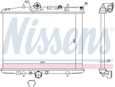 Радиатор, охлаждение двигател NISSENS 61294A