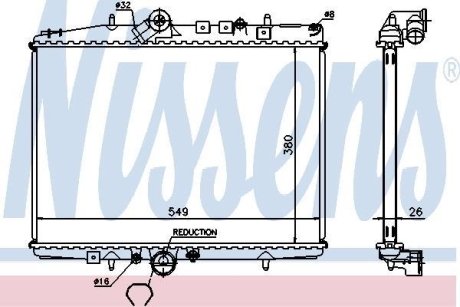 Радиатор, охлаждение двигател NISSENS 61295A