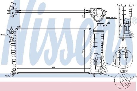 Радіатор, охолодження двигуна NISSENS 61382A