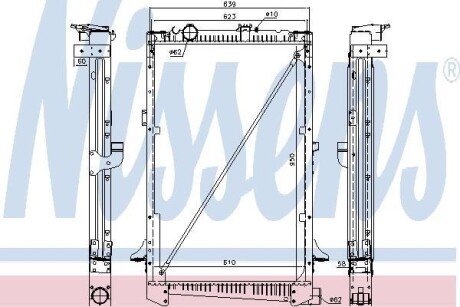 Радіатор системи охолодження NISSENS 61442A