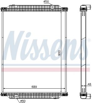 Радіатор, охолодження двигуна NISSENS 61448