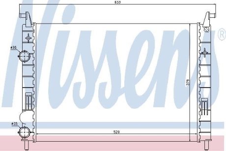 Радиатор, охлаждение двигател NISSENS 61683