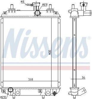 Радиатор, охлаждение двигателя NISSENS 617549