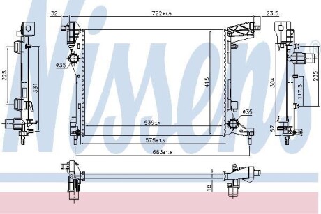 Радiатор NISSENS 617876